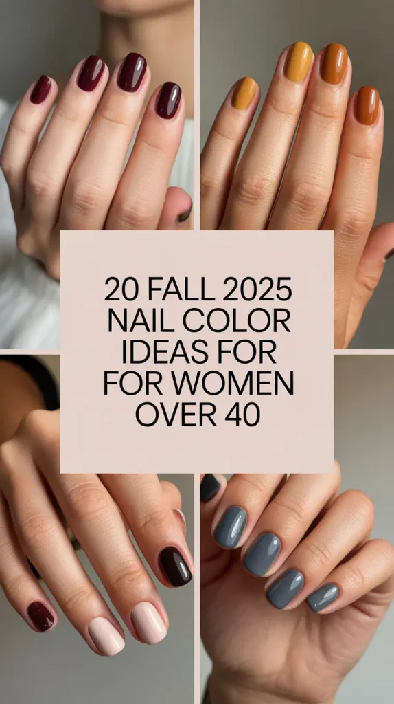 Fall 2025 Nail Color Ideas for Women Over 40: Chic & Modern Trends