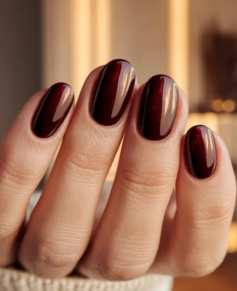 nail color for women over 50 Classic Deep Red