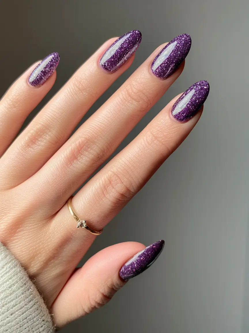 nail color for women over 50 Starry Violet Sparkle