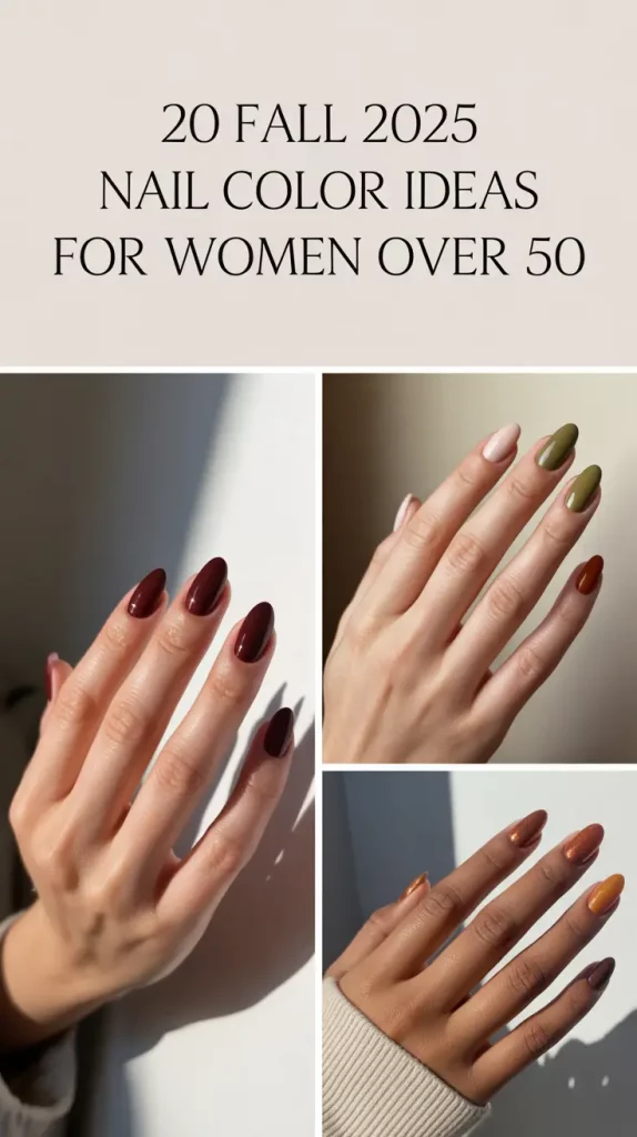 Fall 2025 Nail Color Ideas for Women Over 50: Elegant, Modern & Timeless Looks
