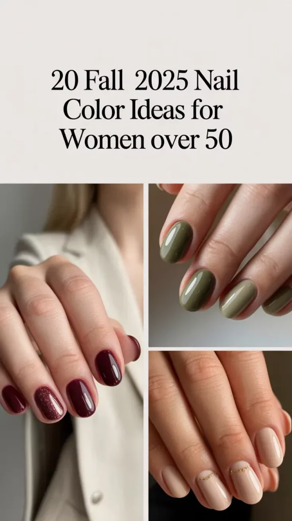 Fall 2025 Nail Color Ideas for Women Over 50: Elegant, Modern & Timeless Looks