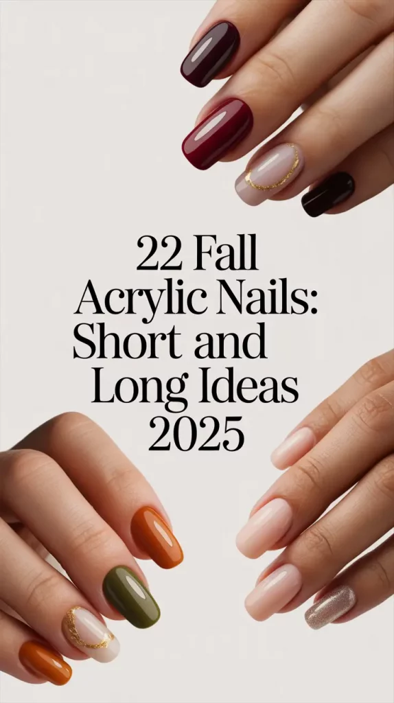 Fall Acrylic Nails: Short and Long Ideas 2025 for Classy Autumn Looks