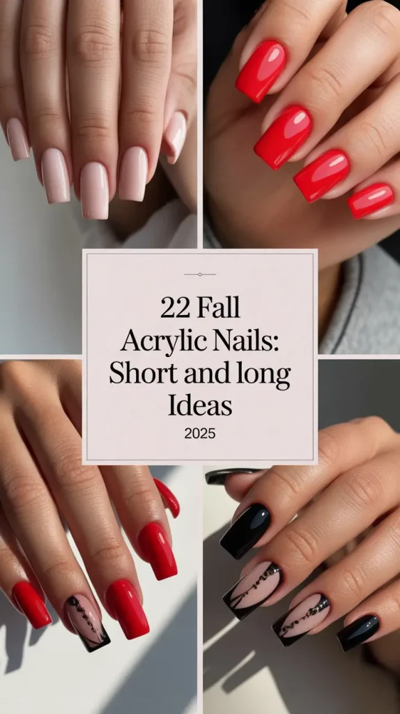Fall Acrylic Nails: Short and Long Ideas 2025 for Classy Autumn Looks