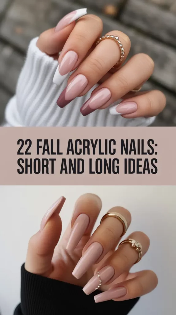 Fall Acrylic Nails: Short and Long Ideas 2025 for Classy Autumn Looks