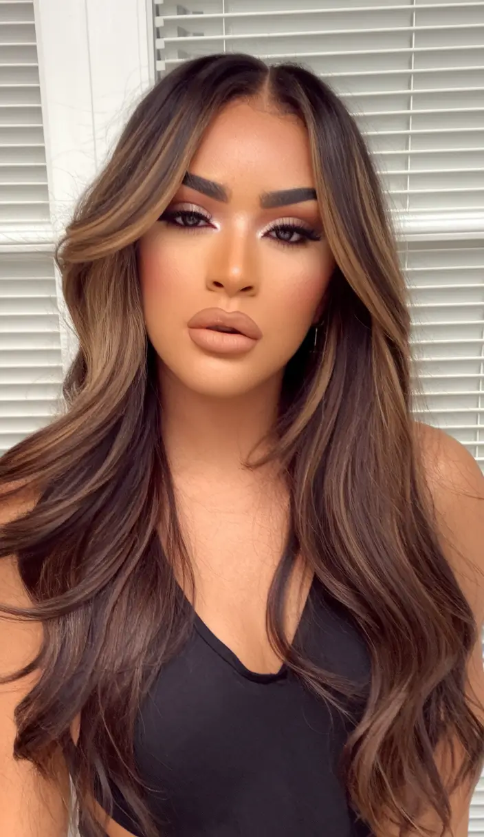 Fall brown hair color ideas 2025 Face-Framing Money Piece Brunette