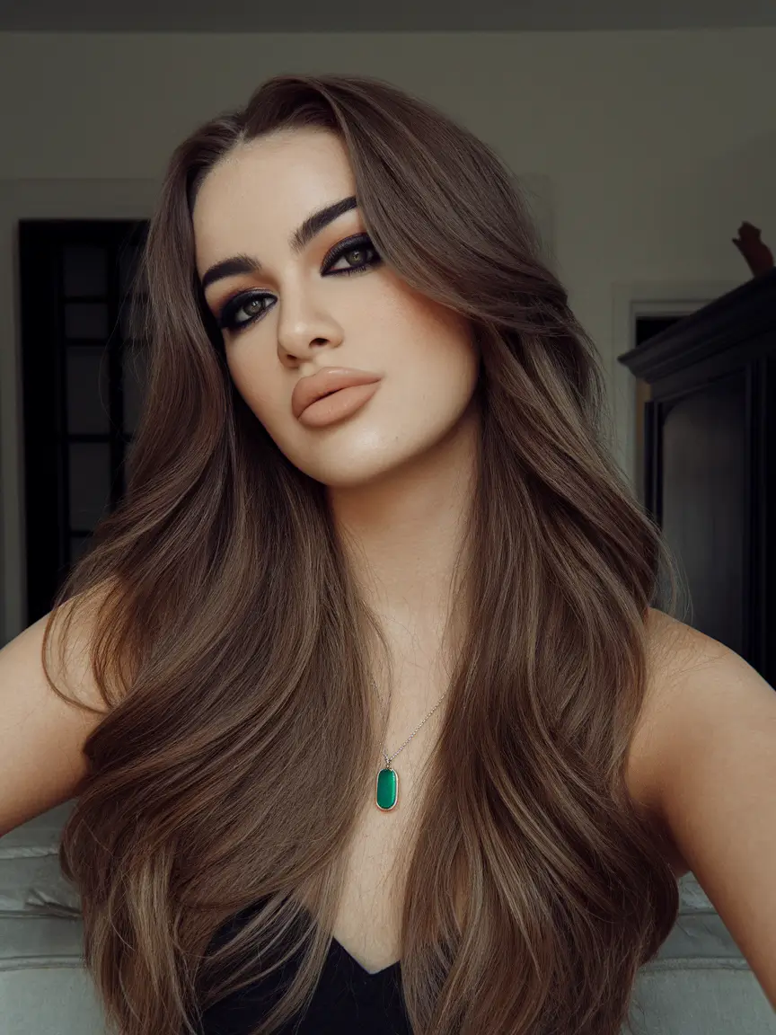 Fall brown hair color ideas 2025 Velvety Ash-Brown Elegance