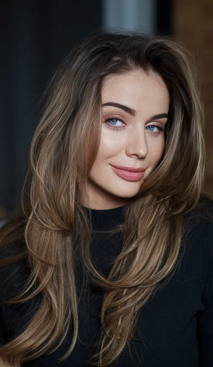 fall brunette hair color fair skin Butter-Light Layers with Rooted Richness