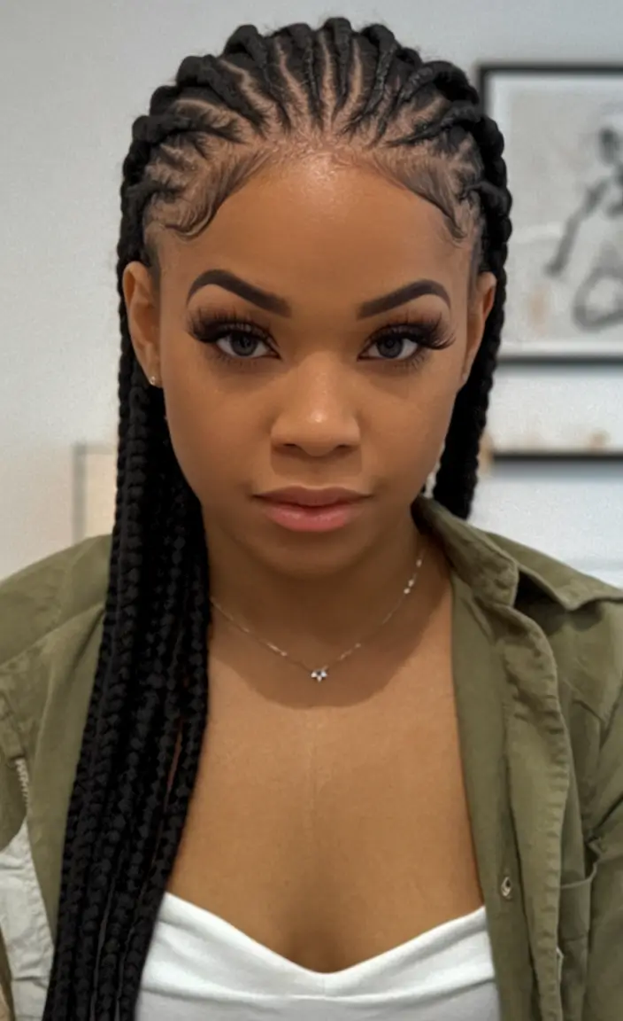 fall hairstyle black women 2025 Cornrows Meet Goddess Energy