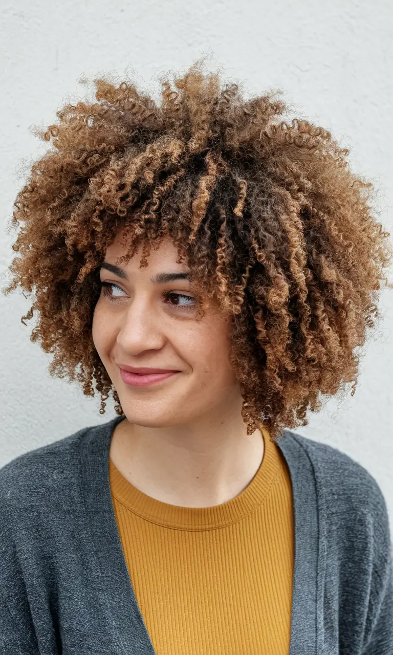 fall hairstyle for medium hair 2025 Voluminous Defined Curls with Natural Dimension