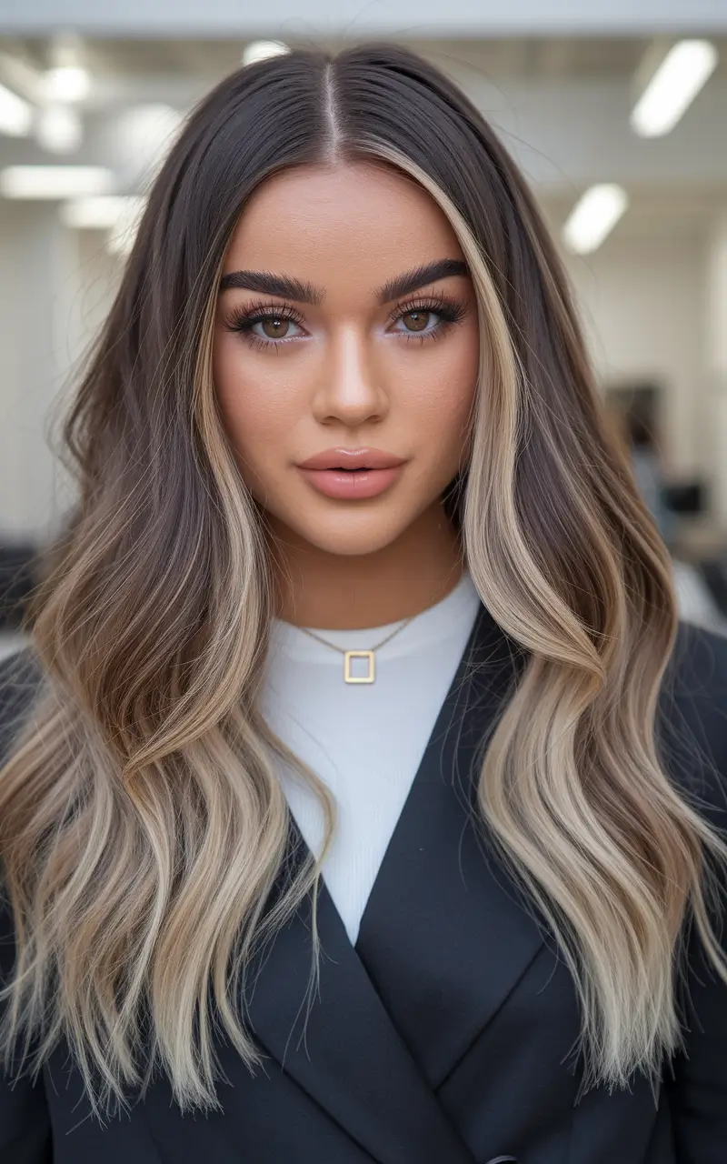 fall hairstyles and colors ideas 2025 Money Piece Highlights