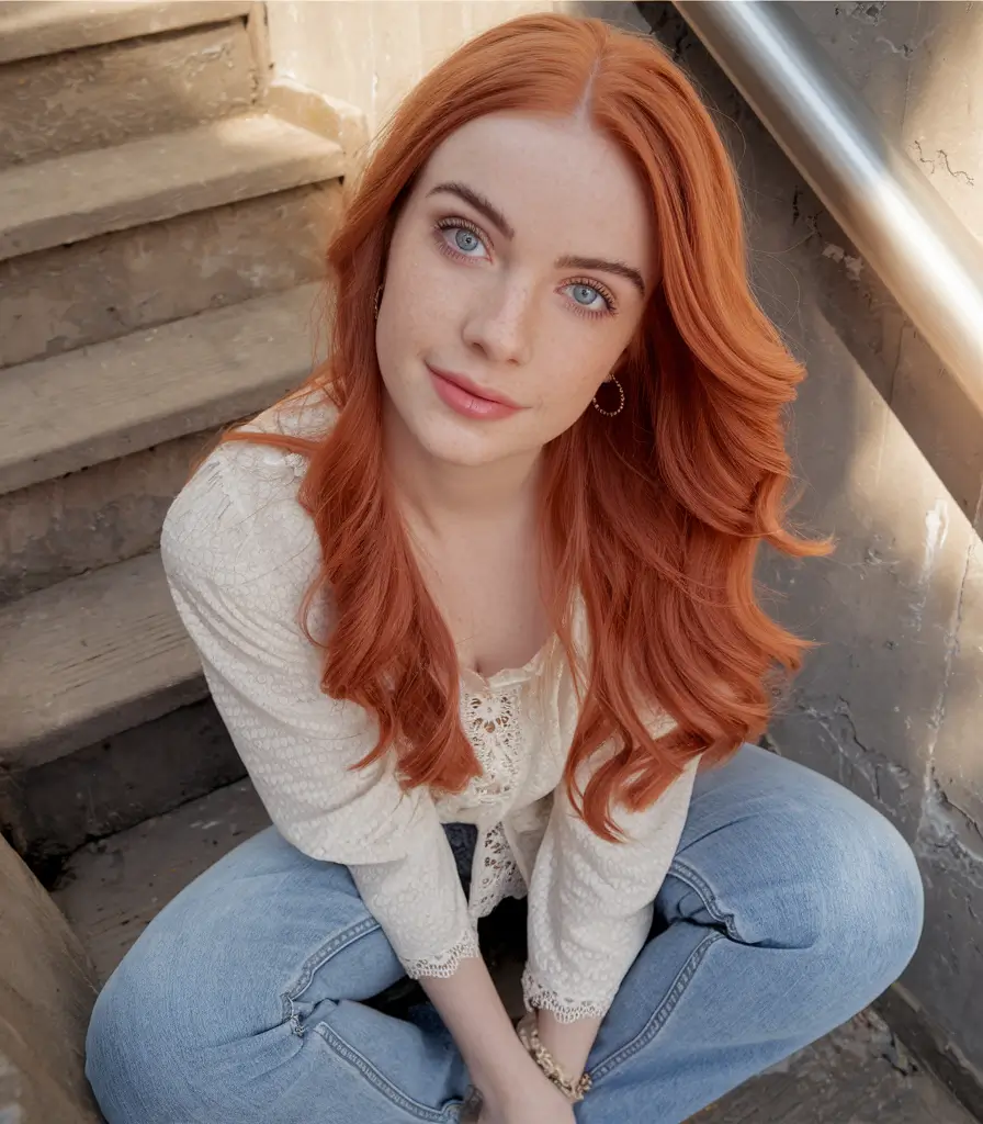 fall hairstyles and colors ideas 2025 Fiery Copper Glow