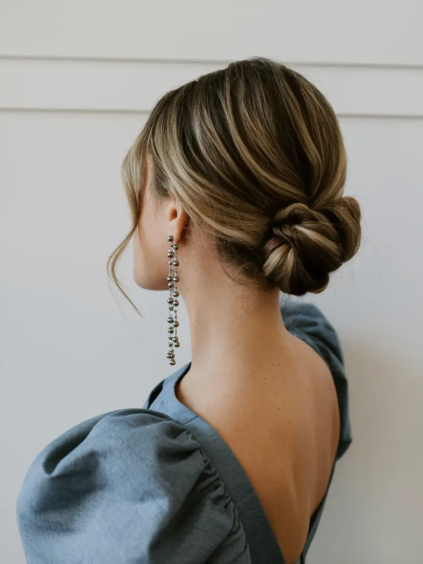 fall hairstyles and colors ideas 2025 Polished Low Bun