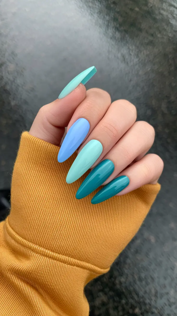 fall manicure ideas 2025 Ocean Gradient Dreams
