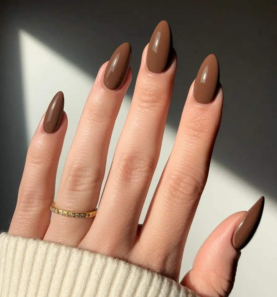 fall nail colors fair skin Classic Cocoa Elegance