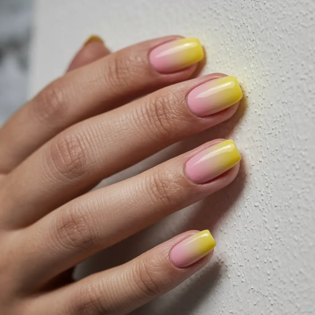 fall nail colors fair skin Sunset Ombre Glow