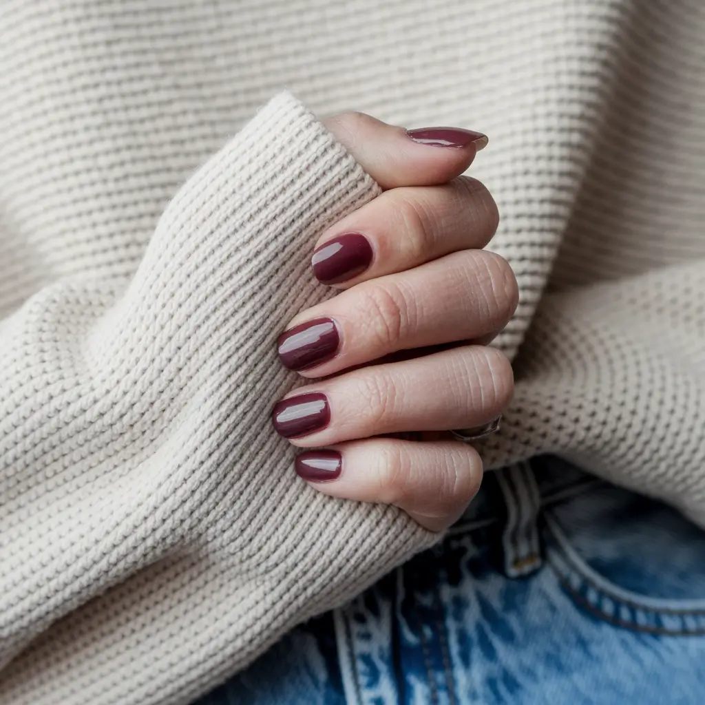 fall nail colors fair skin Plum Sweater Comfort