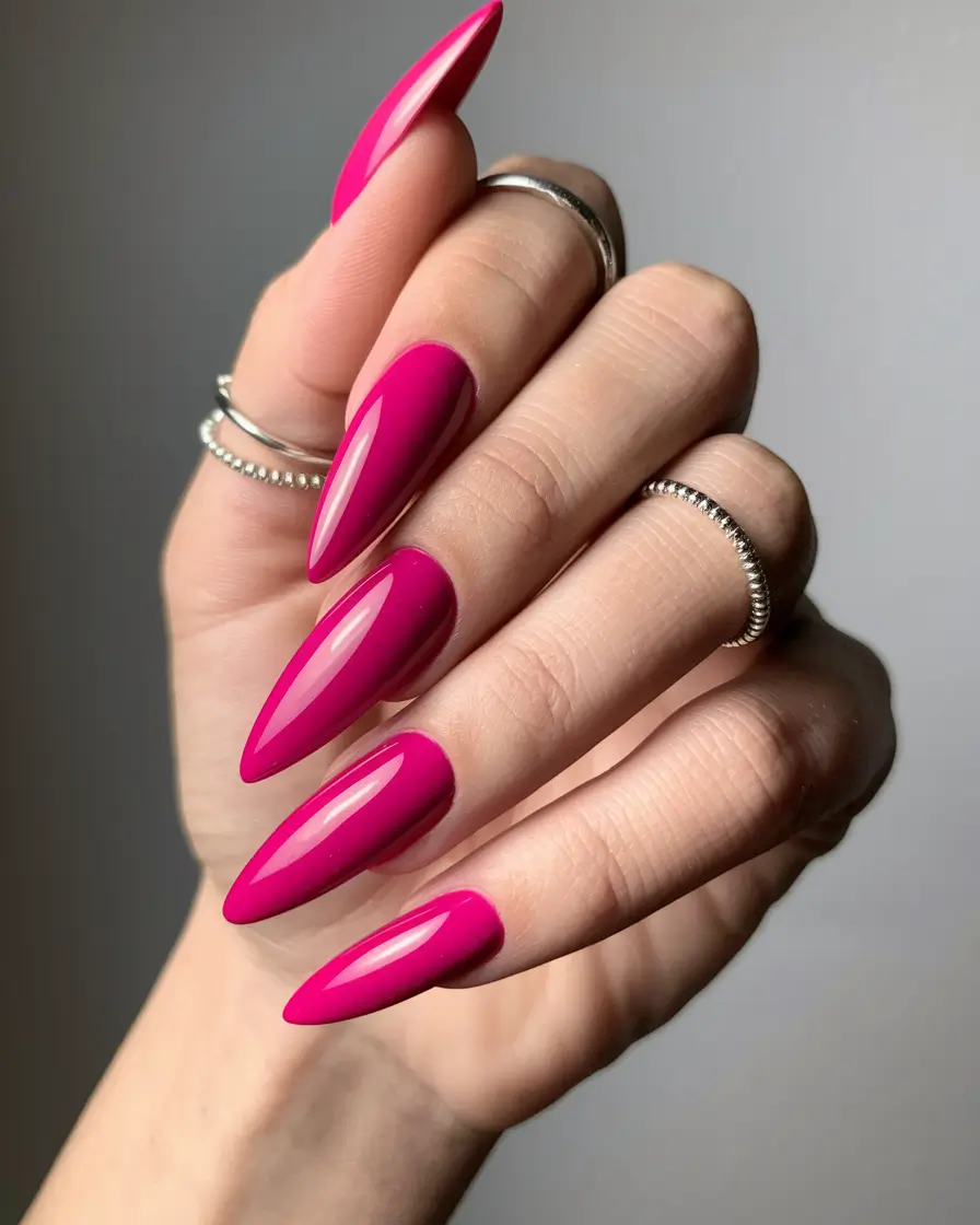 fall nail colors fair skin Vivid Magenta Energy