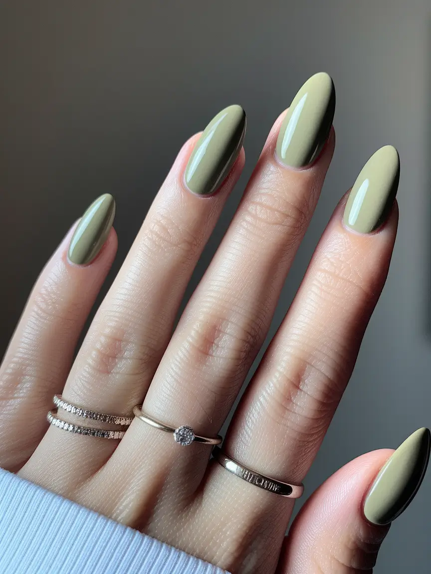 fall nail colors fair skin Earthy Olive Calm