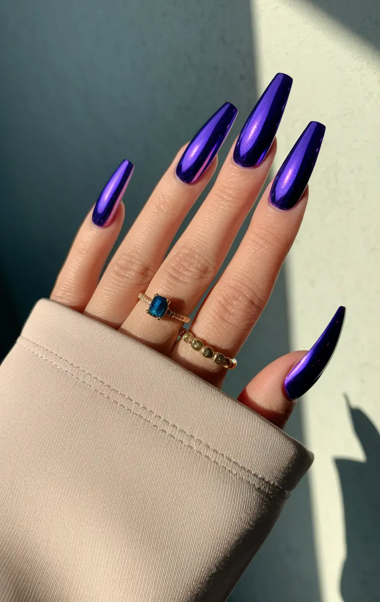 fall nail colors fair skin Electric Indigo Shine