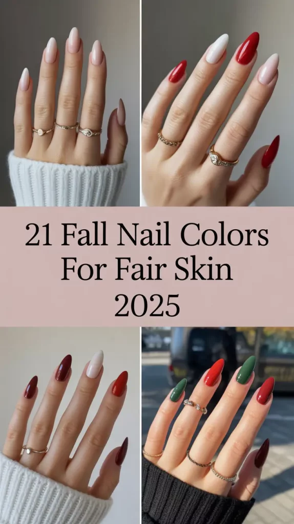 Fall Nail Colors for Fair Skin 2025: Chic Ideas from Light Neutrals to Dark Inspo Shades