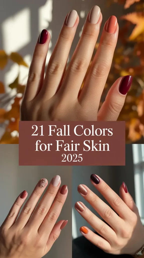 Fall Nail Colors for Fair Skin 2025: Chic Ideas from Light Neutrals to Dark Inspo Shades