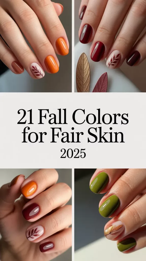 Fall Nail Colors for Fair Skin 2025: Chic Ideas from Light Neutrals to Dark Inspo Shades