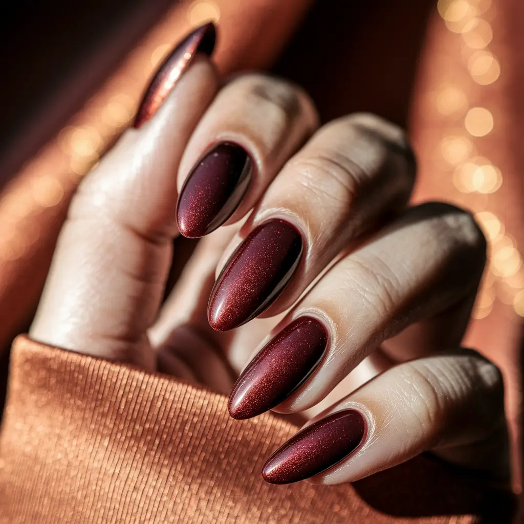 fall nail colors medium skin Velvety Wine Red