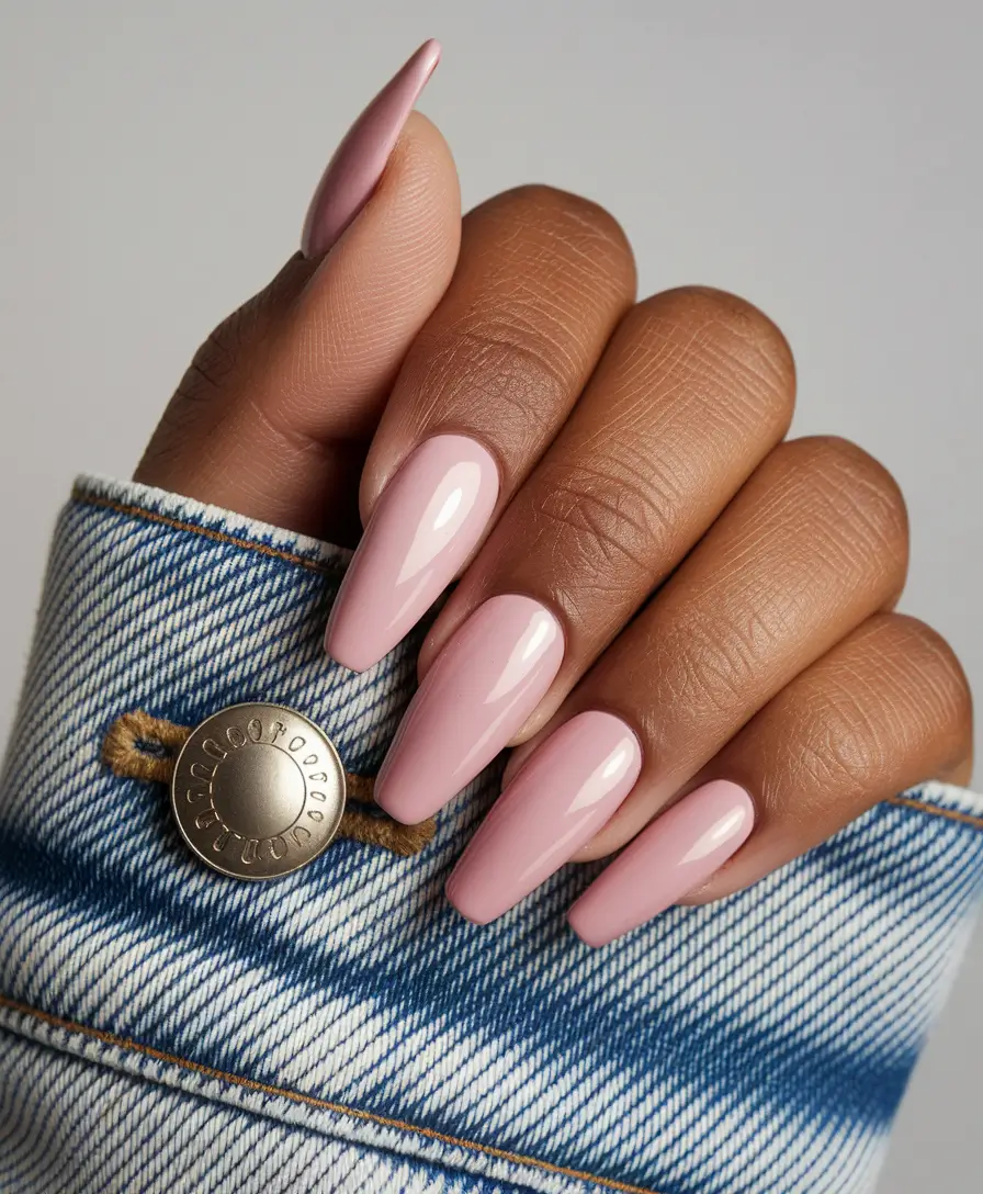 fall nail colors medium skin Soft Pink Sophistication