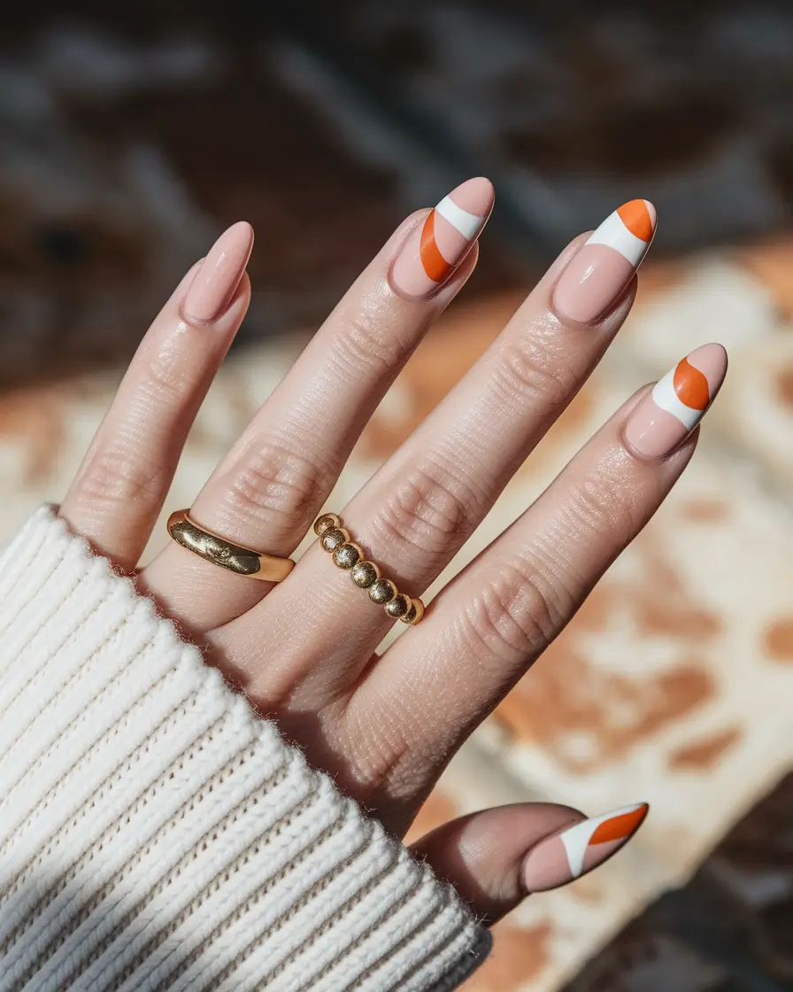 fall nails art ideas Candy Corn Chic