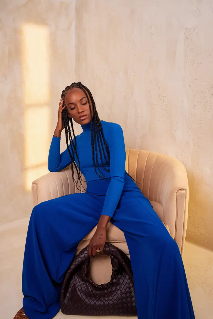 fall outfits black women fashion ideas Electric Monochrome: Blue That Means Business