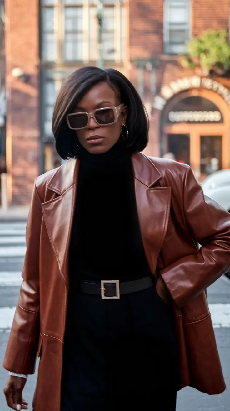 fall outfits black women work Downtown Luxe With a Hint of Mystery