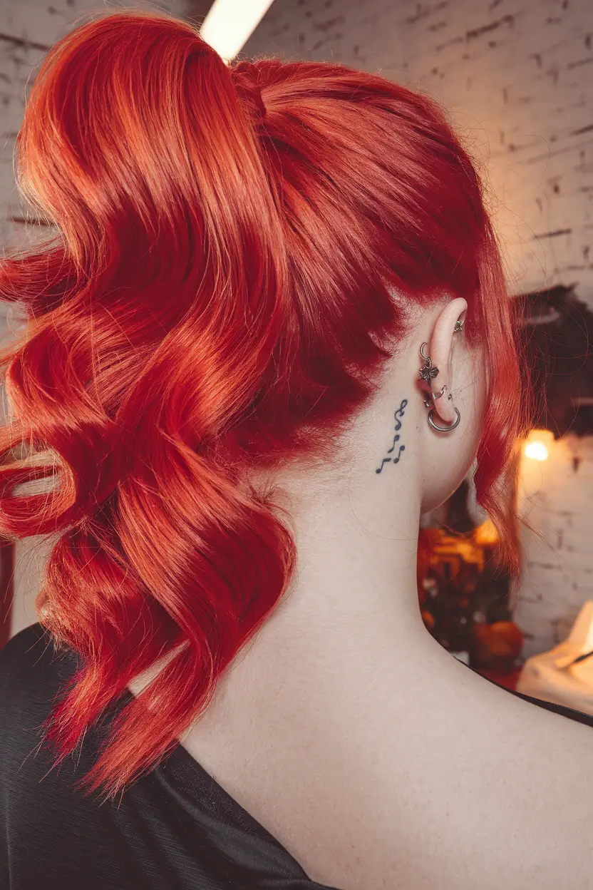 fall red hair color Fiery Pony with a Rebellious Twist