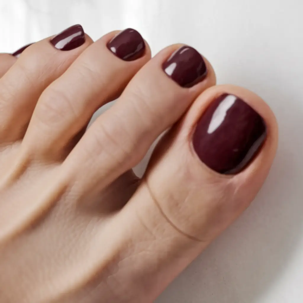 fall toe nail colors 2025 Deep Merlot