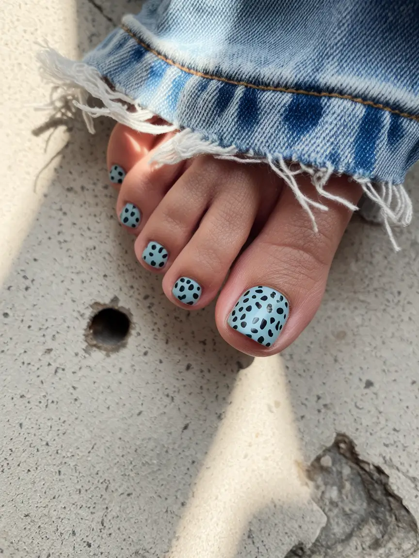 fall toe nail colors 2025 Speckled Denim Play