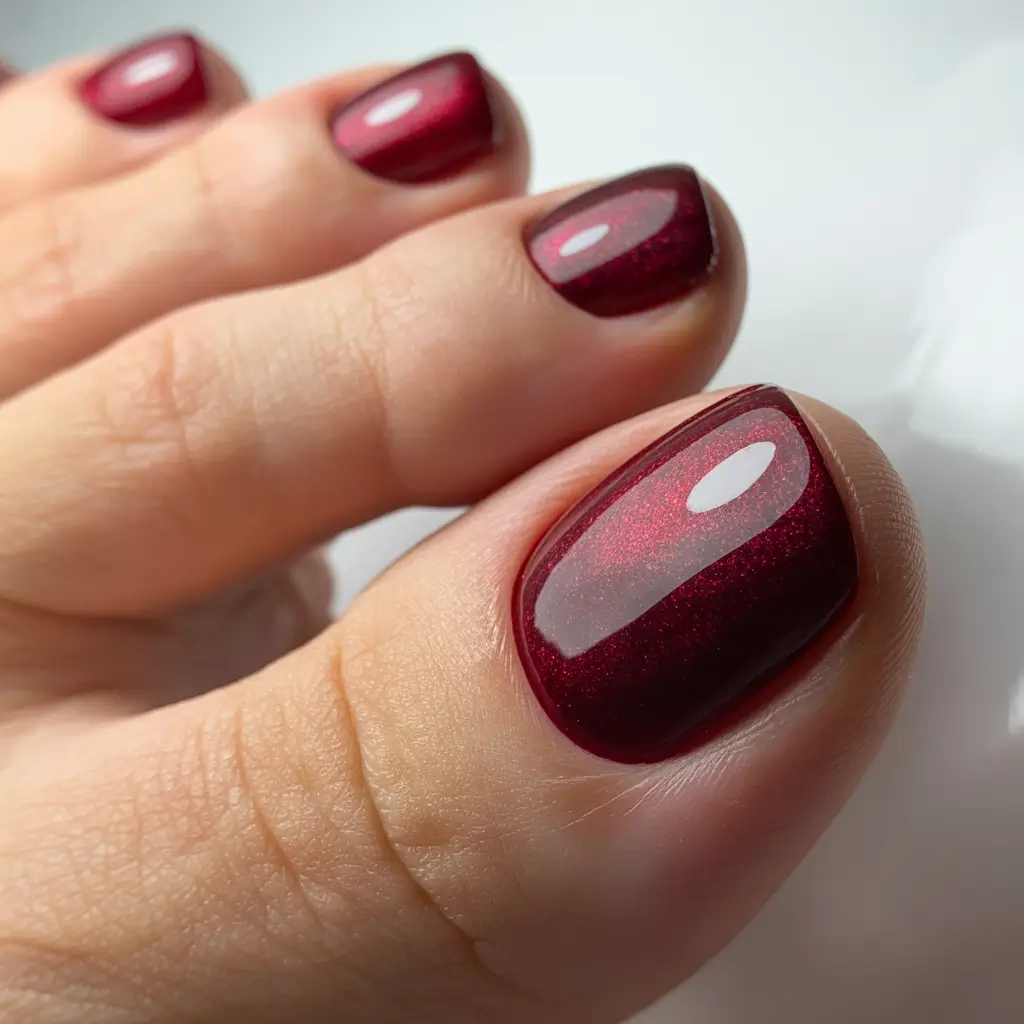 fall toe nail colors 2025 Velvet Cranberry