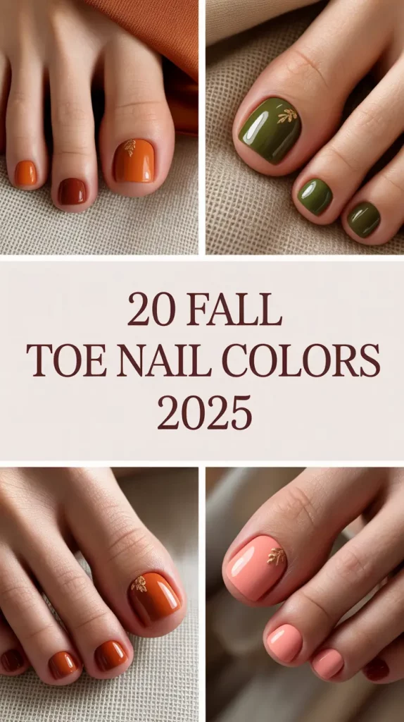 Fall Toe Nail Colors 2025: Trendy Autumn Pedicure Colors & Design Ideas
