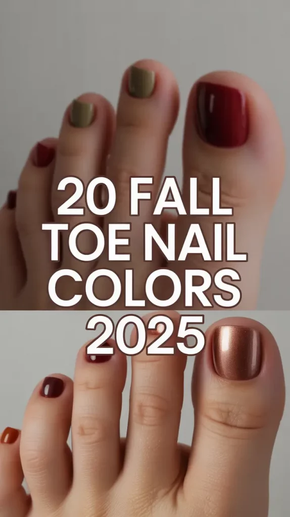 Fall Toe Nail Colors 2025: Trendy Autumn Pedicure Colors & Design Ideas