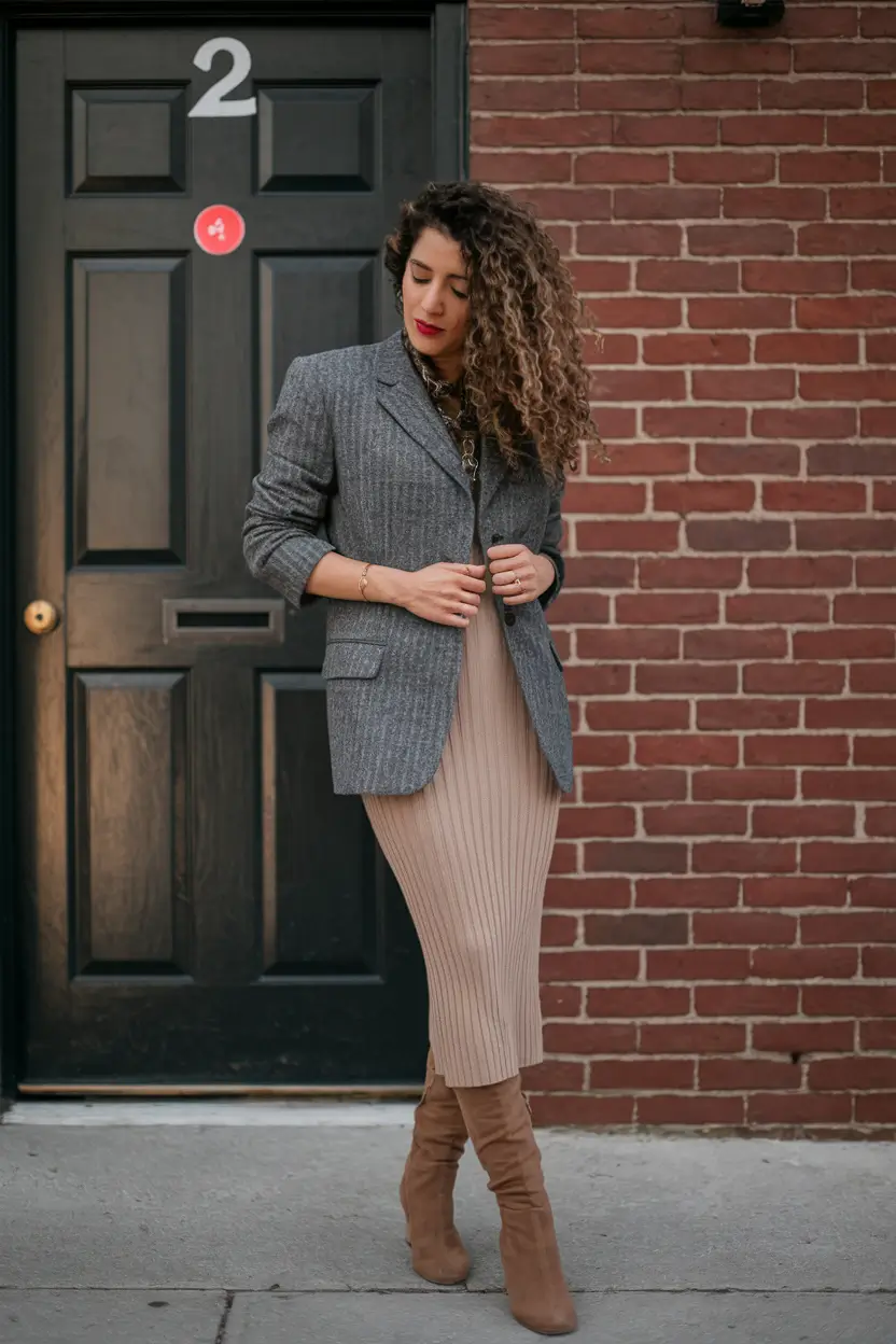 fall work outfits women over 40+Texture Play in Neutrals