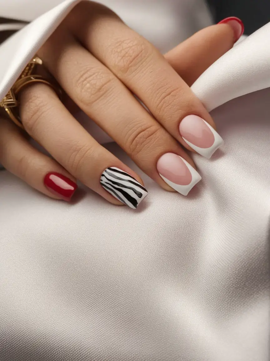 neutral fall nails 2025 Classic Meets Wild