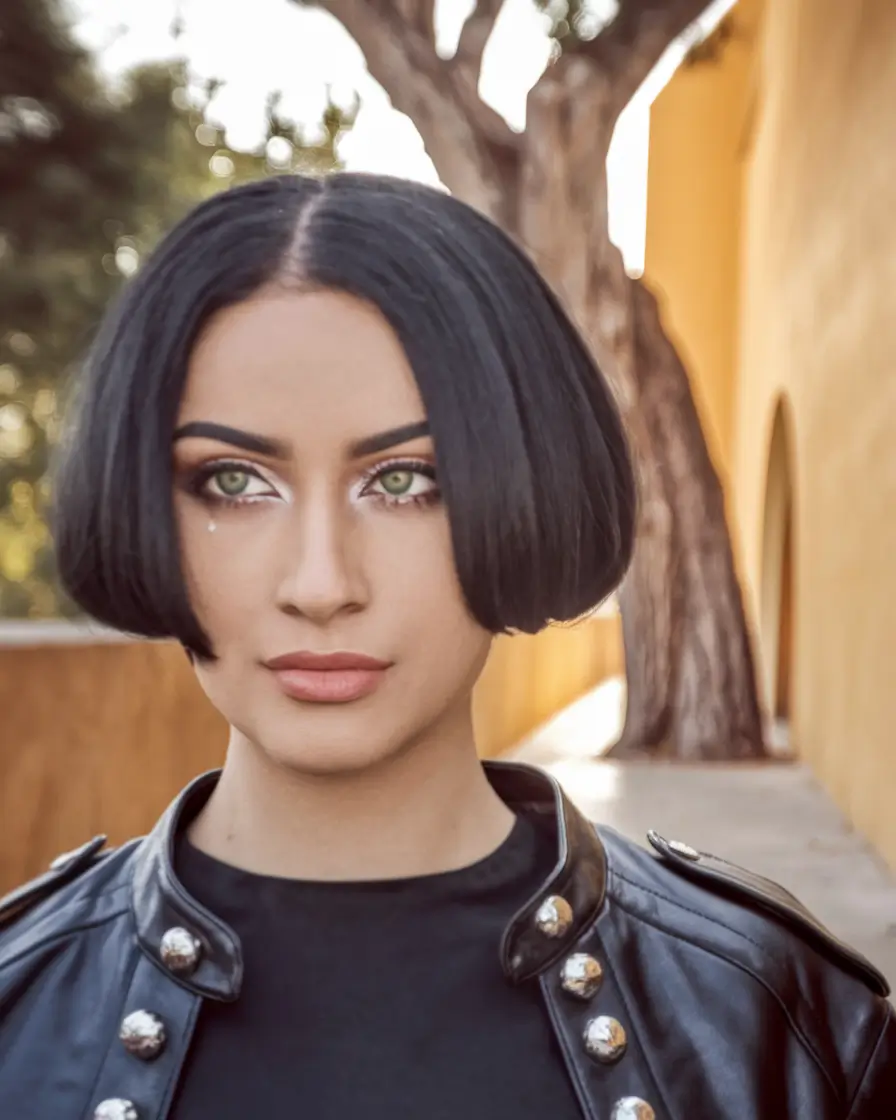 new haircut Vintage Bowl Bob with Ultra-Sharp Lines