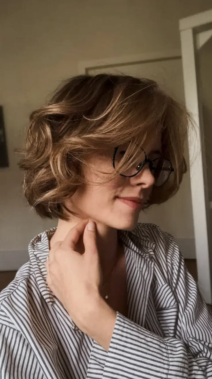 new haircut for short hair Voluminous French Bob with Windswept Layers