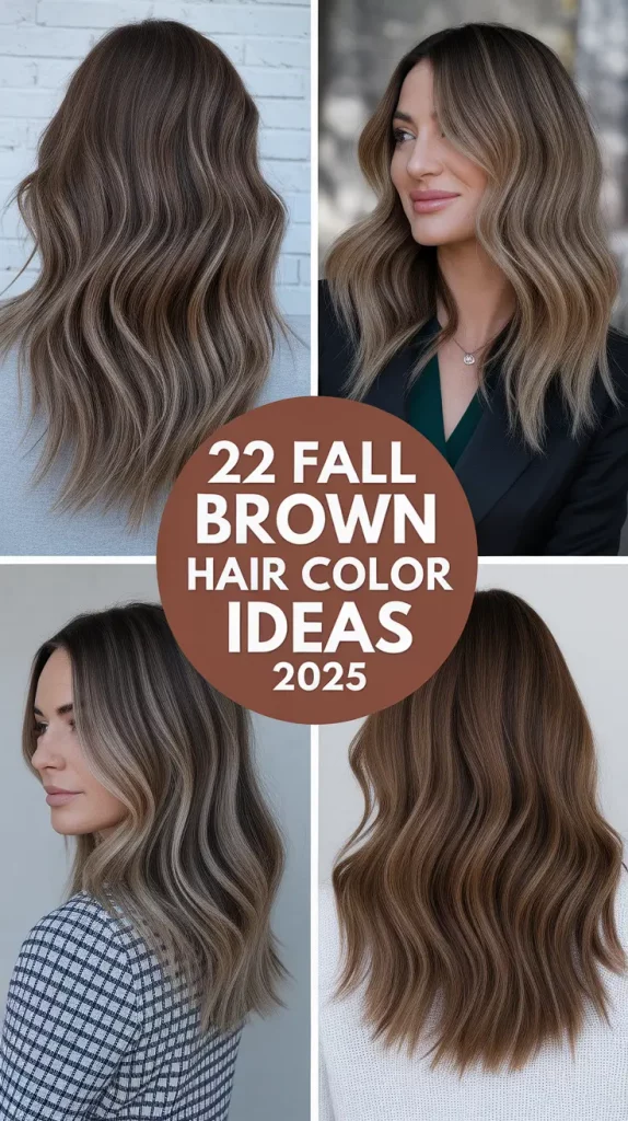 Fall Brown Hair Color Ideas 2025: Best Brunettes Highlights & Balayage Looks