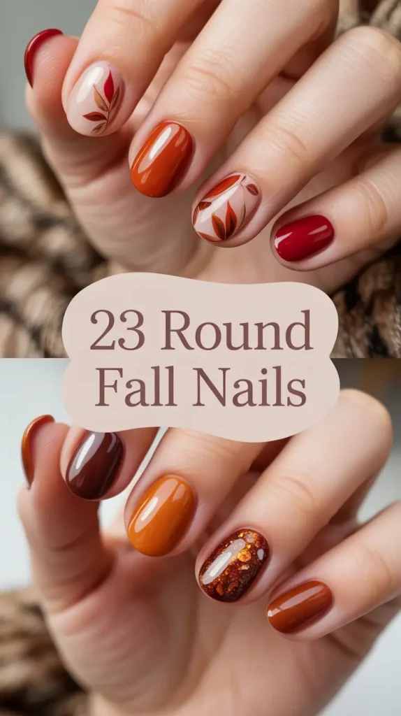 Round Fall Nails 2025: Trendy Designs, Inspo & Colors for the Season