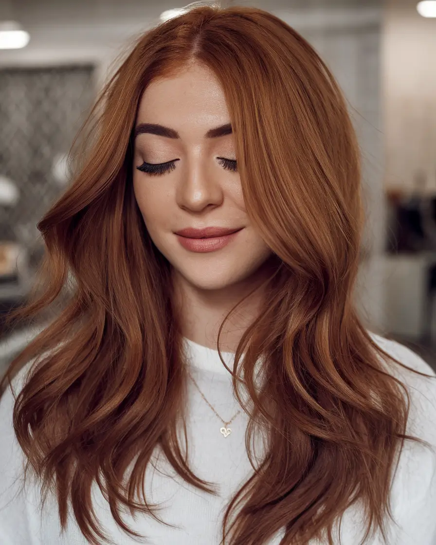 september hair color ideas Cinnamon Ribboned Auburn