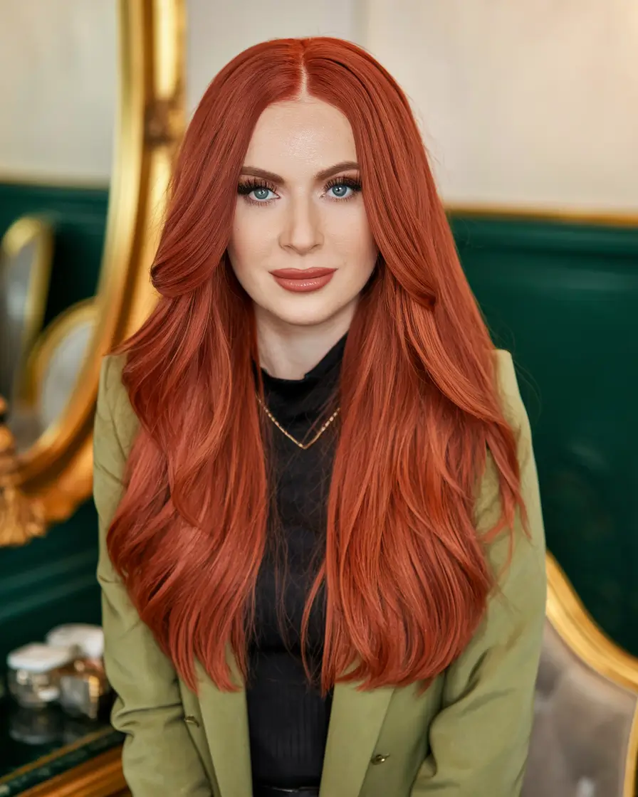 september hair color ideas Copper Firelight Layers