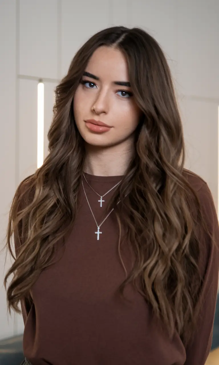 september hair color ideas brunette long Soft Mocha Layers with Natural Volume