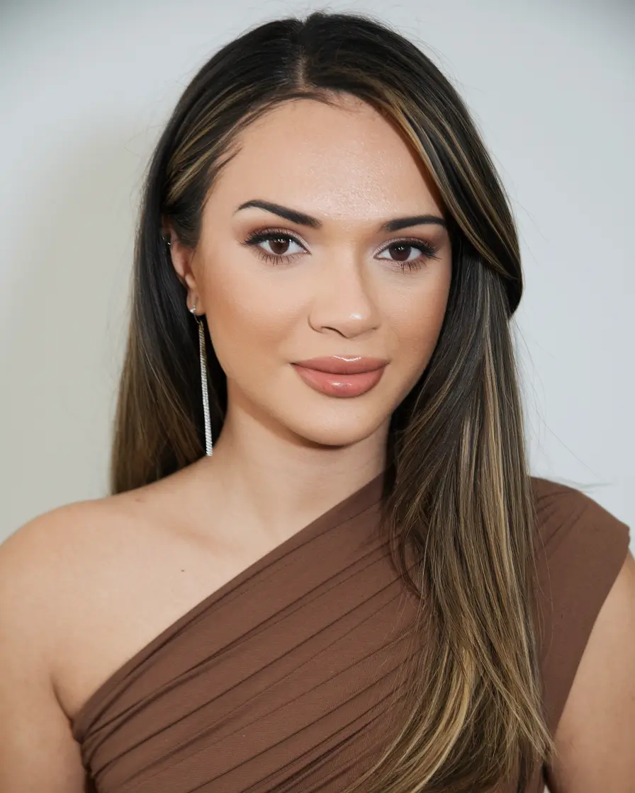 september hair color ideas brunette highlights Glossy Espresso with Vanilla