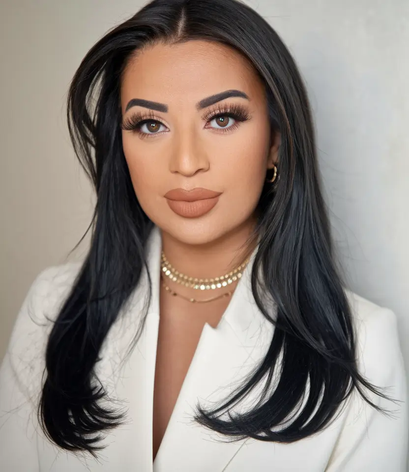 september hair color ideas brunette Ink Black Flip