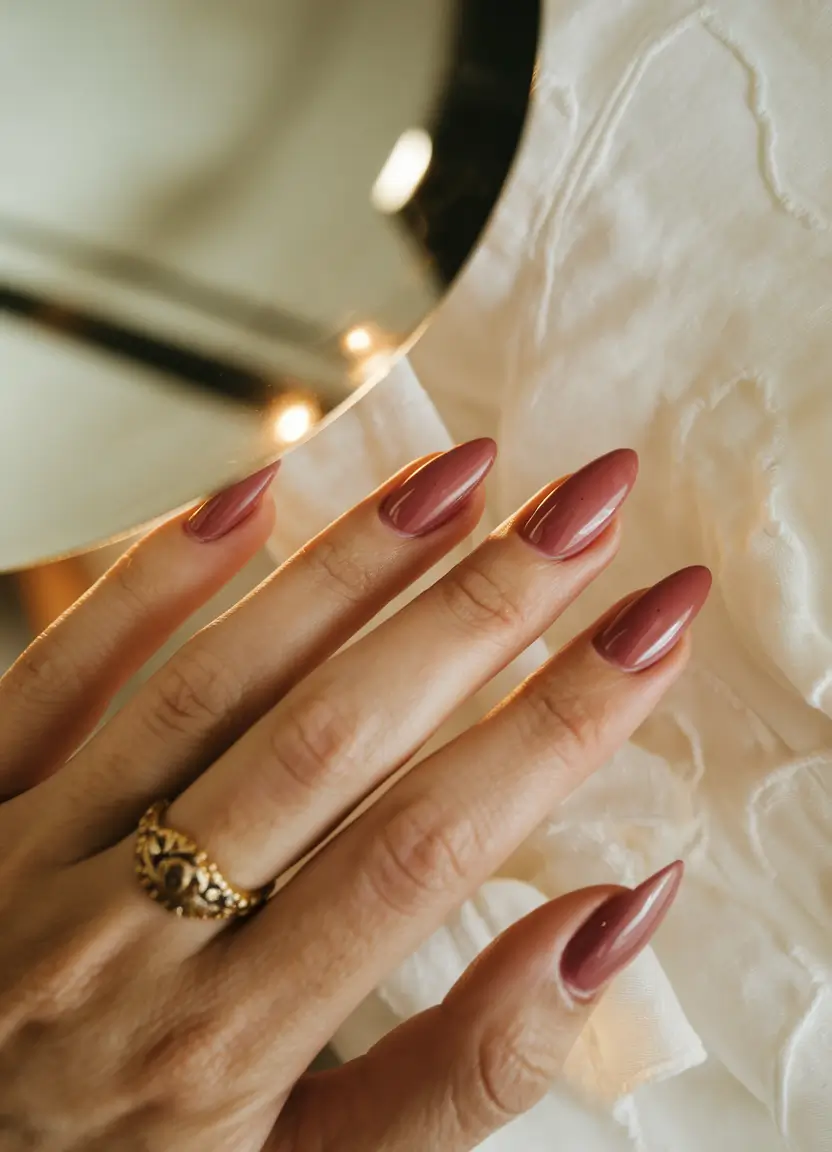 september nails color fall+Dusty Rose Revival