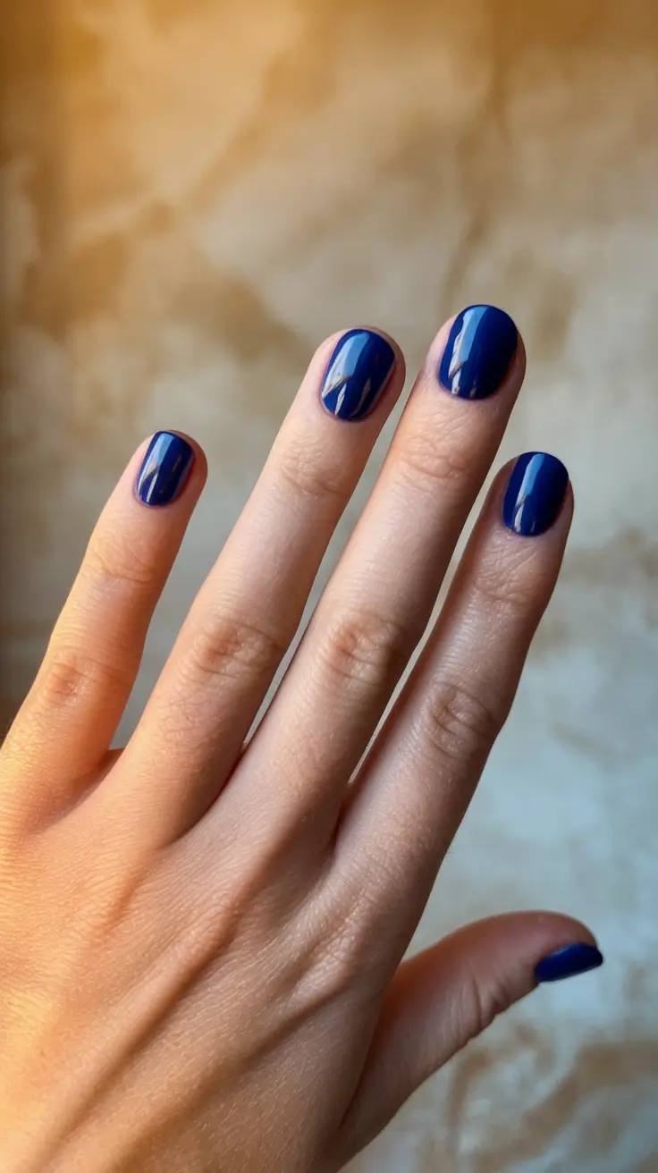 september nails color fall short+Cobalt Confidence
